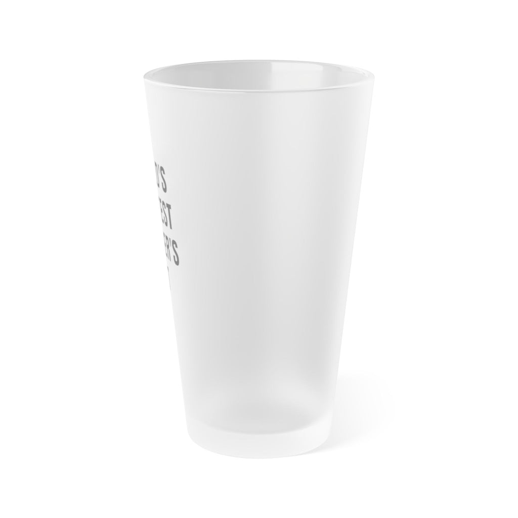 “World’s Greatest Teacher’s Pet” 16oz Frosted Pint Glass - *Y. U. M. KITCHEN GEAR (*Yuck! Ugh! Man, that’s bad!)
