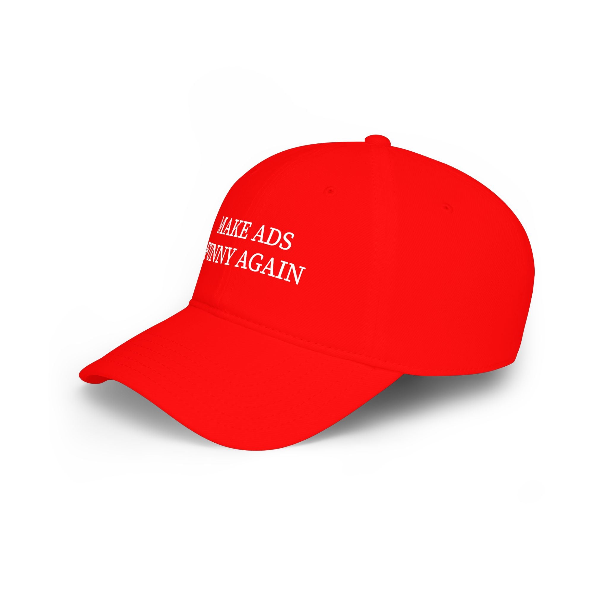 Make Ads Funny Again Red Baseball Cap — HUMOROUS ETC.